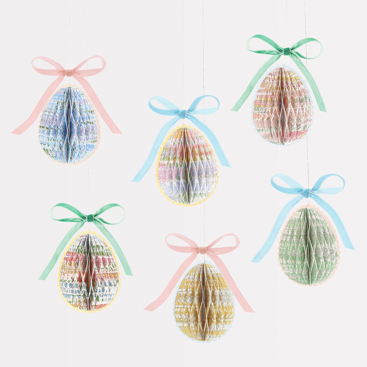 Decorazioni a nido d'ape per uova di carta Meri Meri x Liberty (x 6)