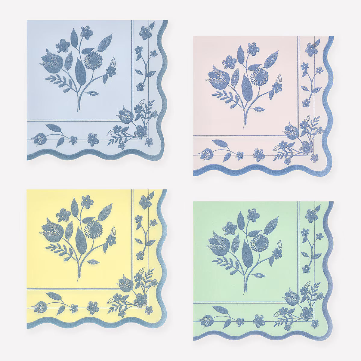Tovaglioli carta Piccoli Vintage Pastello (x16)