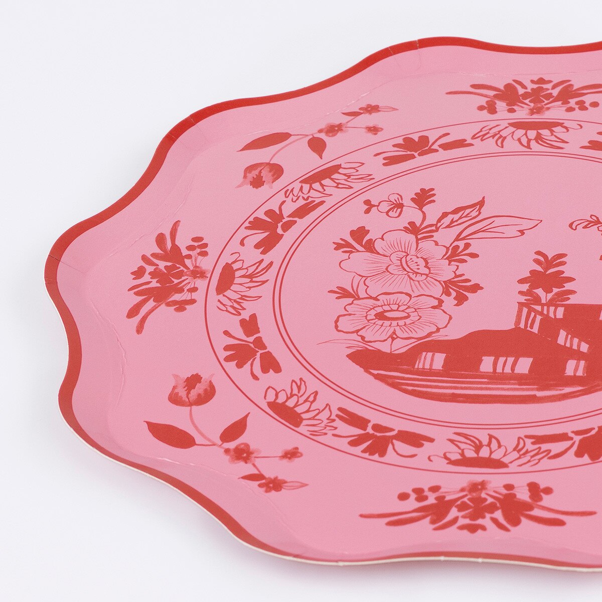 Piatti carta Vintage Rosso (x8)