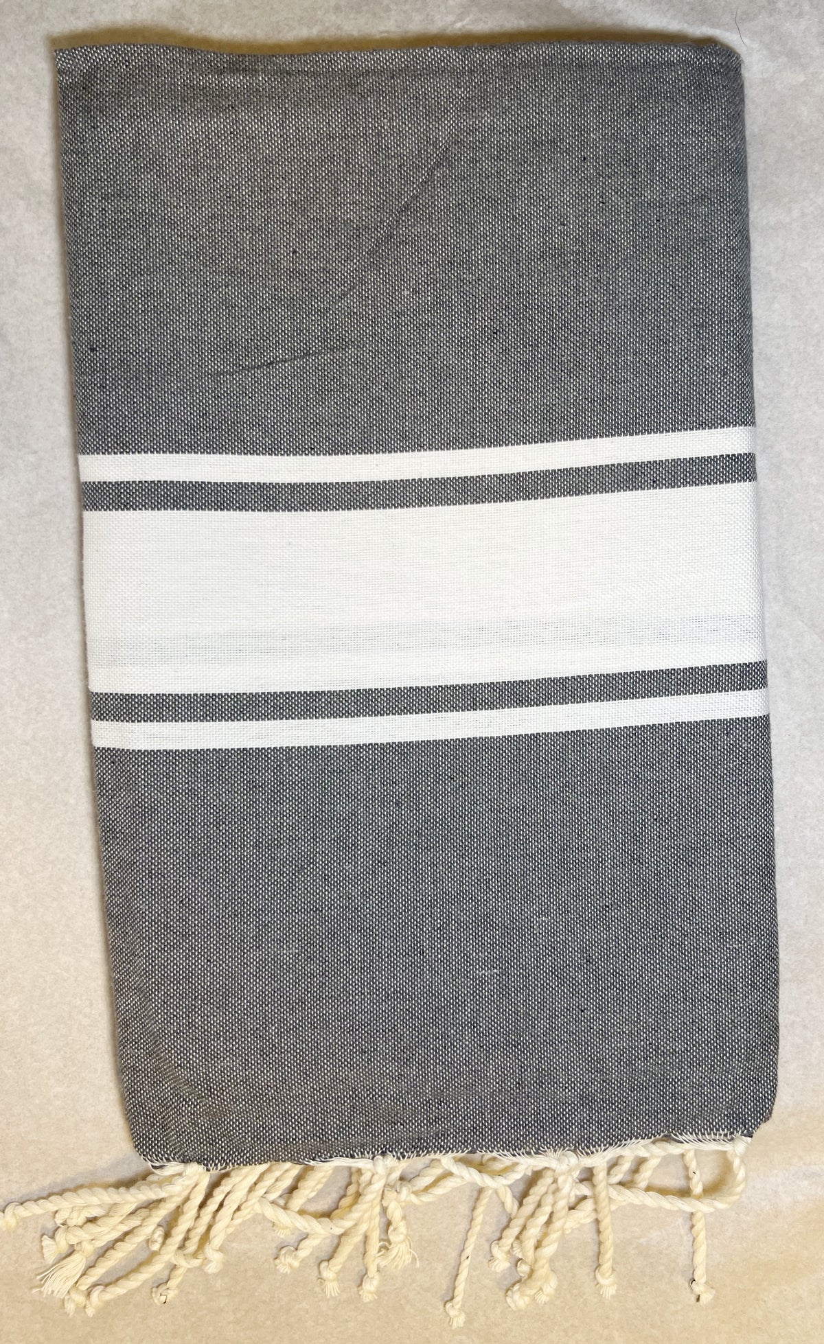 Telo Mare Fouta Classic Grigio acciaio