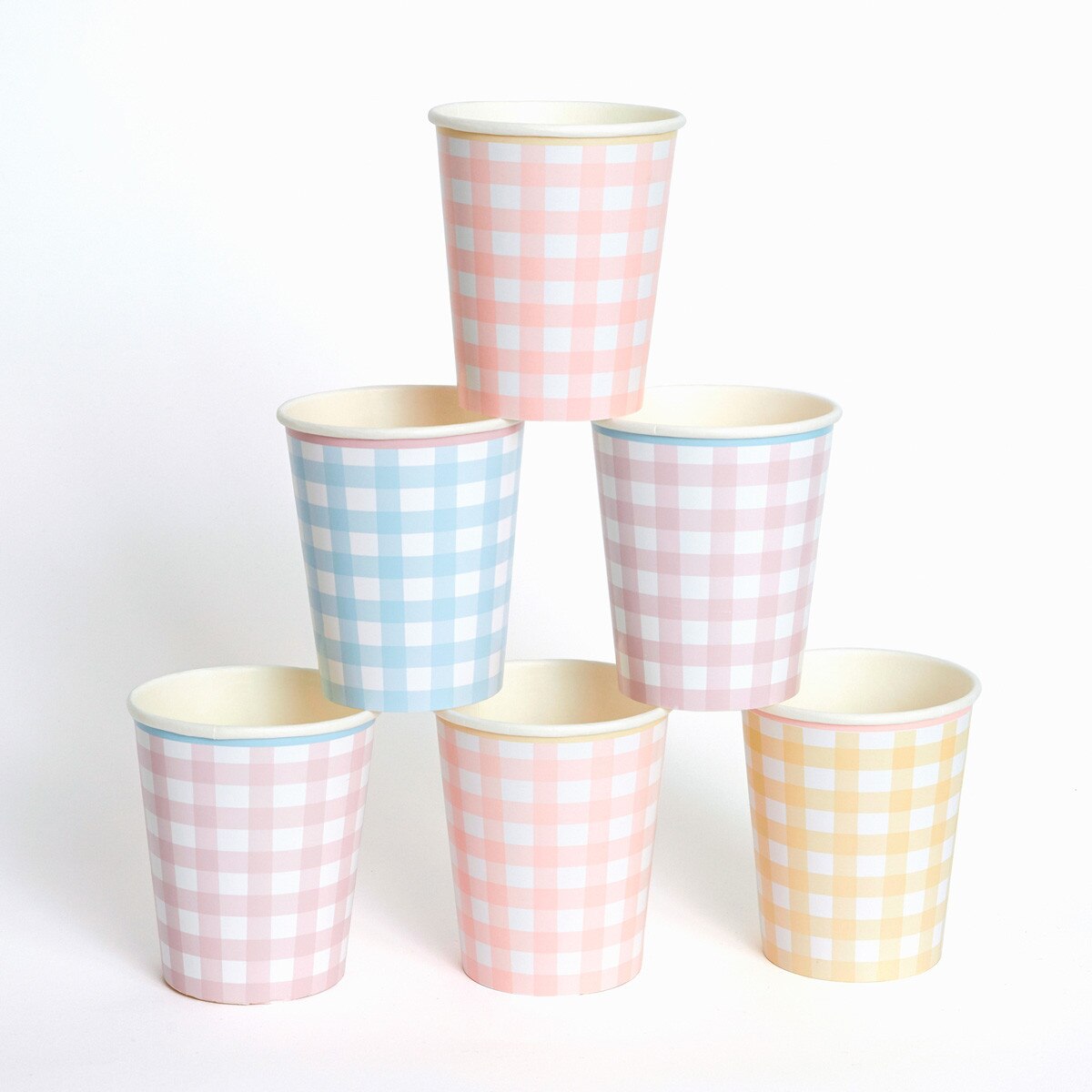 Bicchieri Quadretti Pastello (x8)