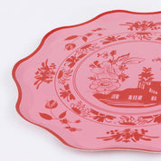 Piatti carta Vintage Rosso (x8)