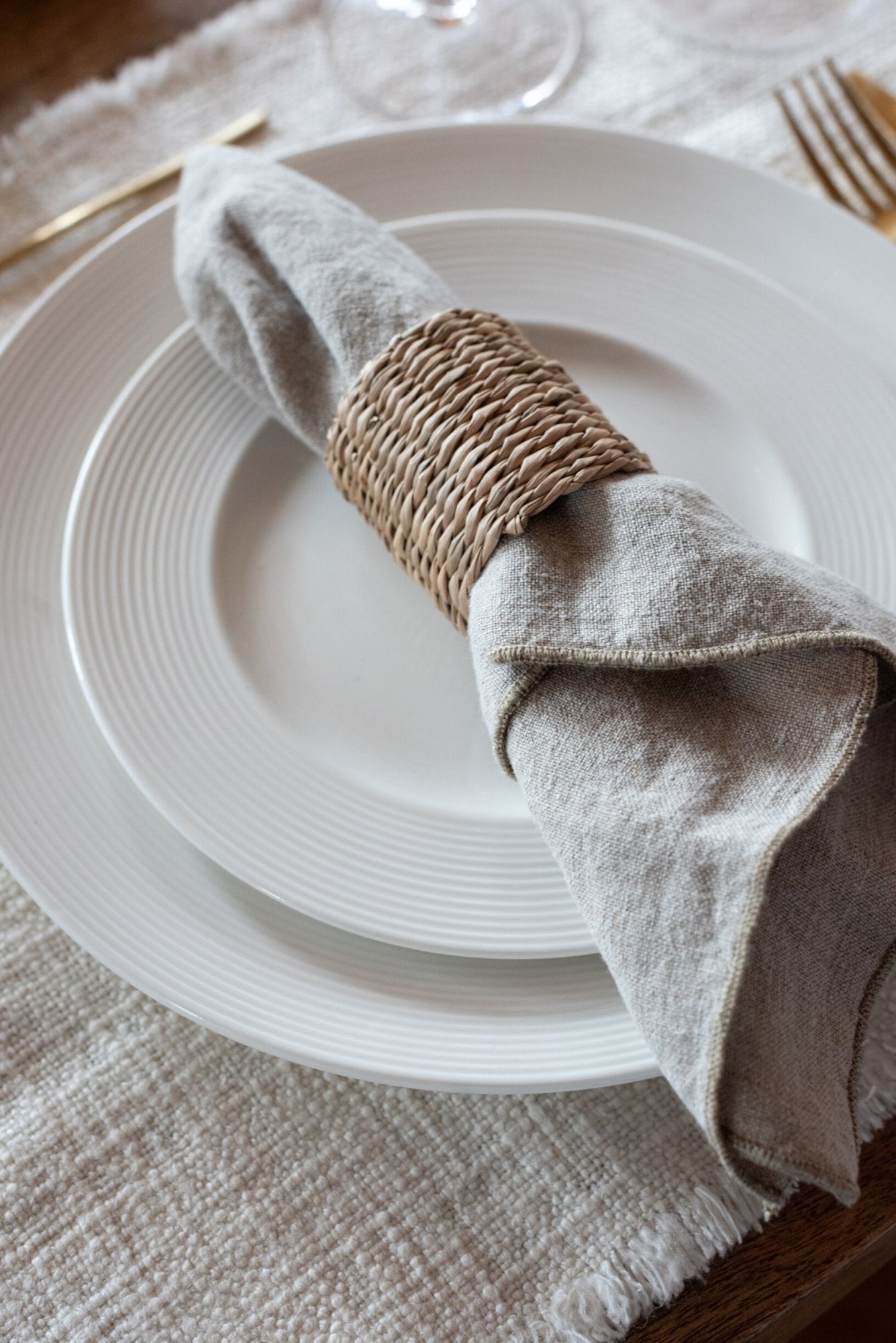 Portatovagliolo Naturale Set 6pz