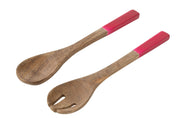 Set 2 Mestoli Per Insalata Legno Di Mango