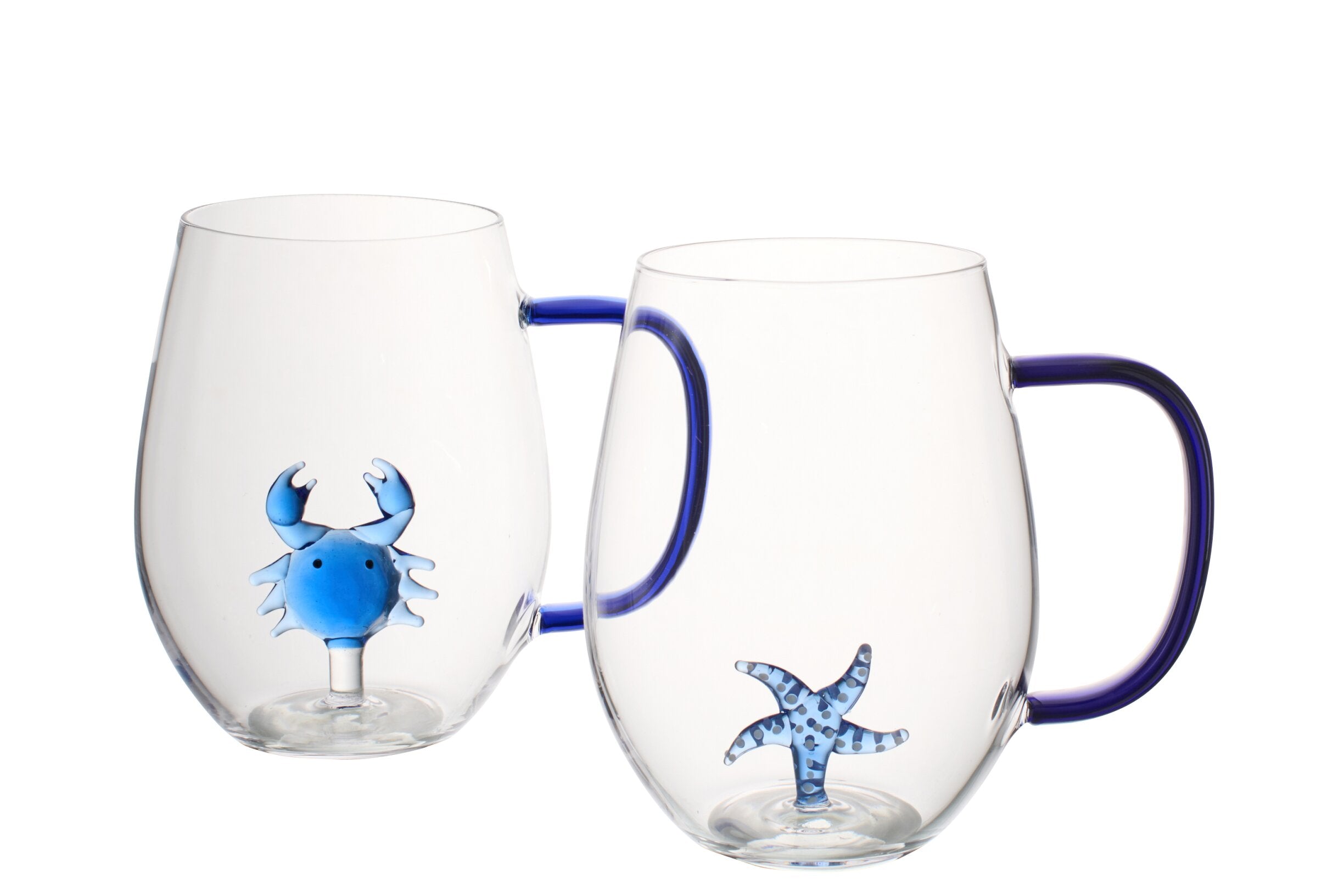 Tazza con granchio in vetro
