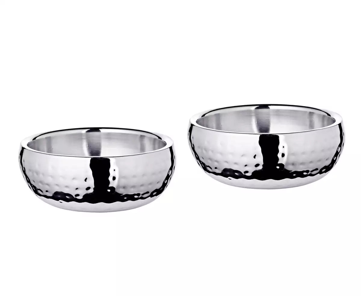 Set di 2 ciotole martellate (Ø 12 cm)