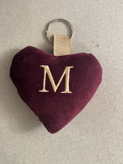 Portachiavi a cuore Velluto personalizzato