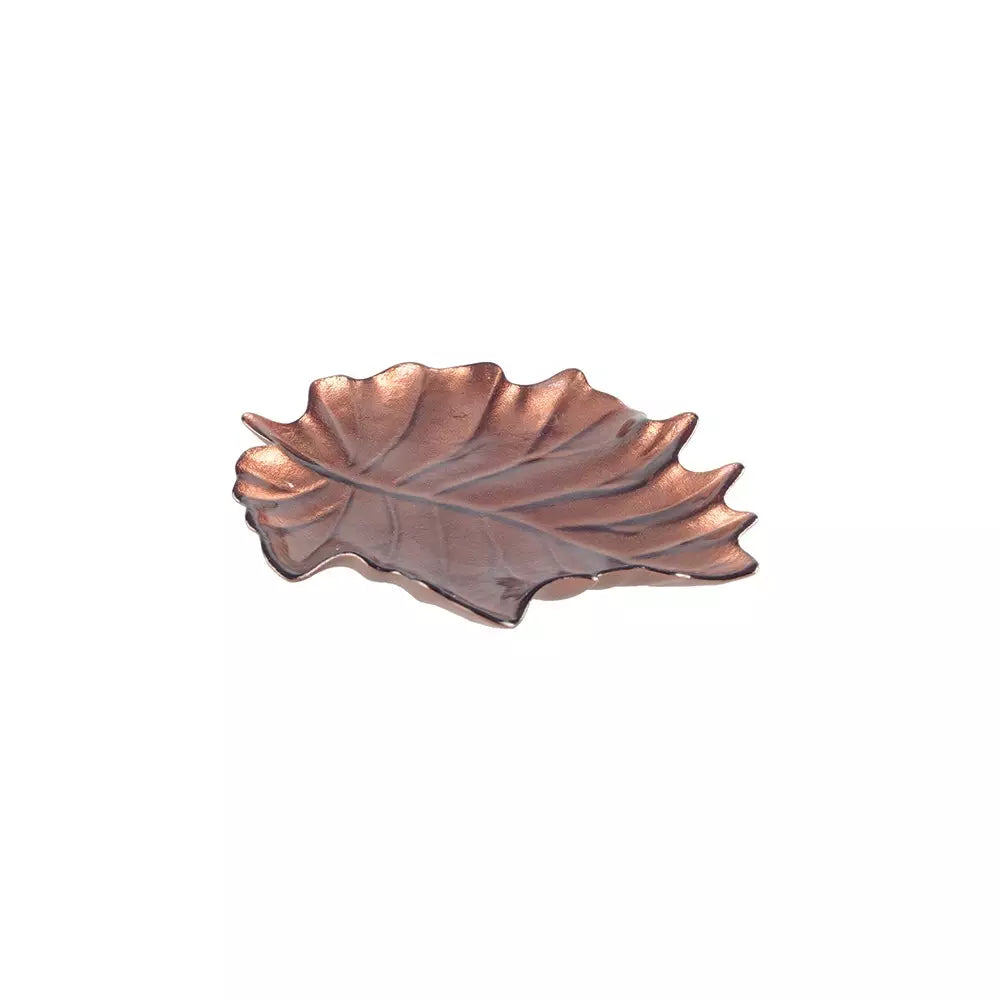 Piatto foglia marrone