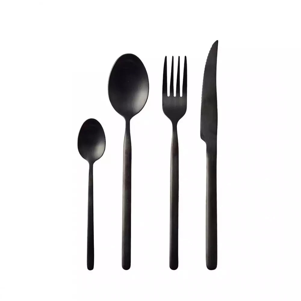 Posate Nero opaco set 24 pezzi