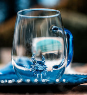Tazza con granchio in vetro