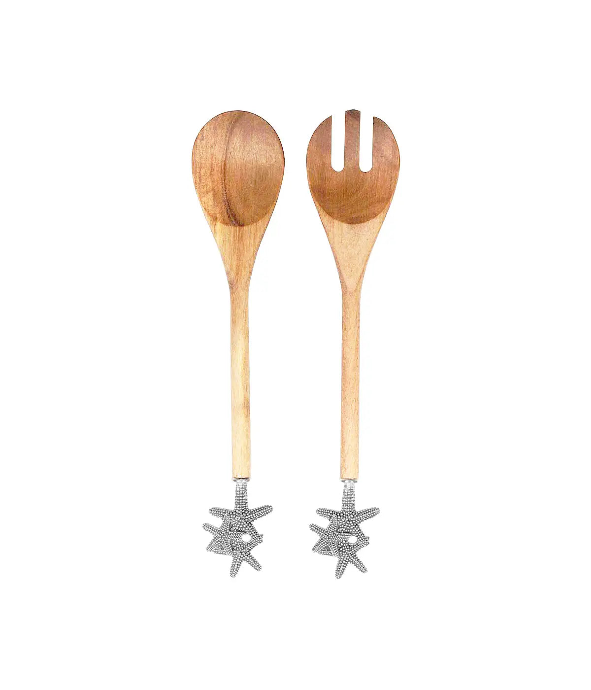 Posate Legno e Stelle Marine Argento
