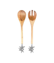 Posate Legno e Stelle Marine Argento