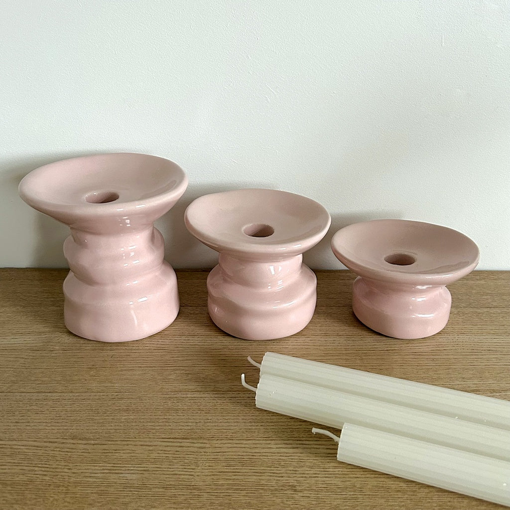 Portacandele Tris Rosa
