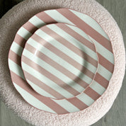 Piatti Piani righe Rosa