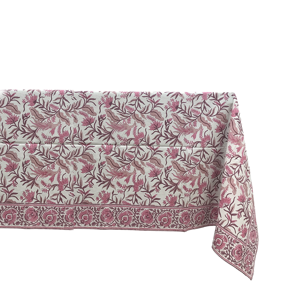 Tovaglia Foglie Rosa 150x260cm