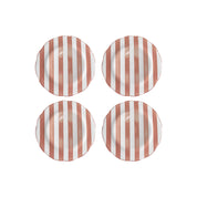 Piatti Dessert righe Rosa