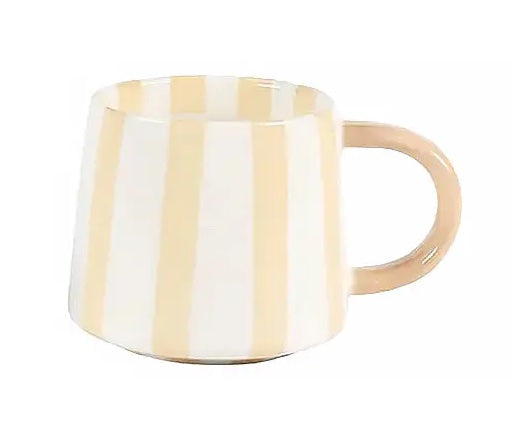Mug Righe Blu e righe beige