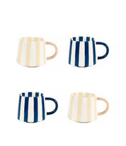 Mug Righe Blu e righe beige