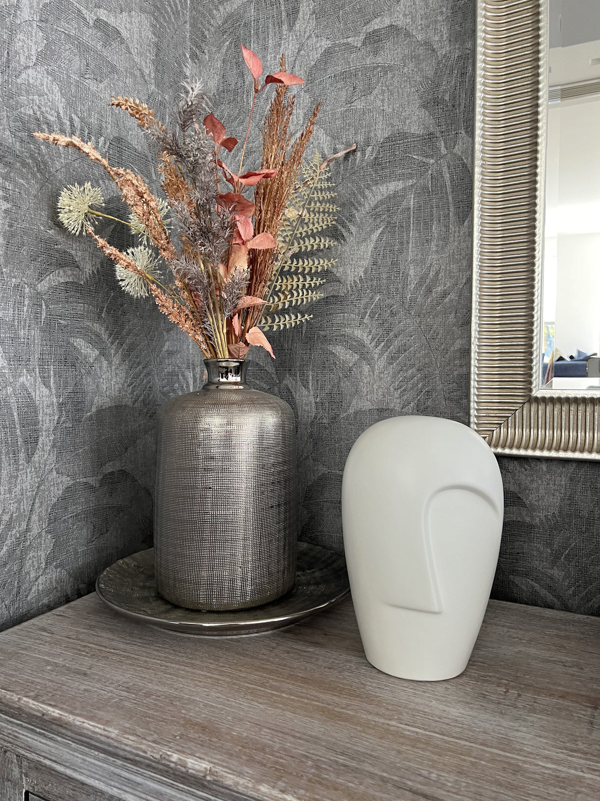 Vaso volto bianco grande