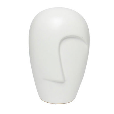Vaso volto bianco grande