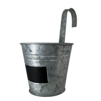 Vaso in ferro con gancio e lavagnetta piccolo