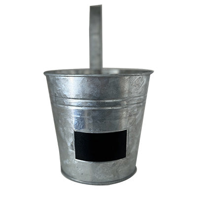 Vaso in ferro con gancio e lavagnetta medio