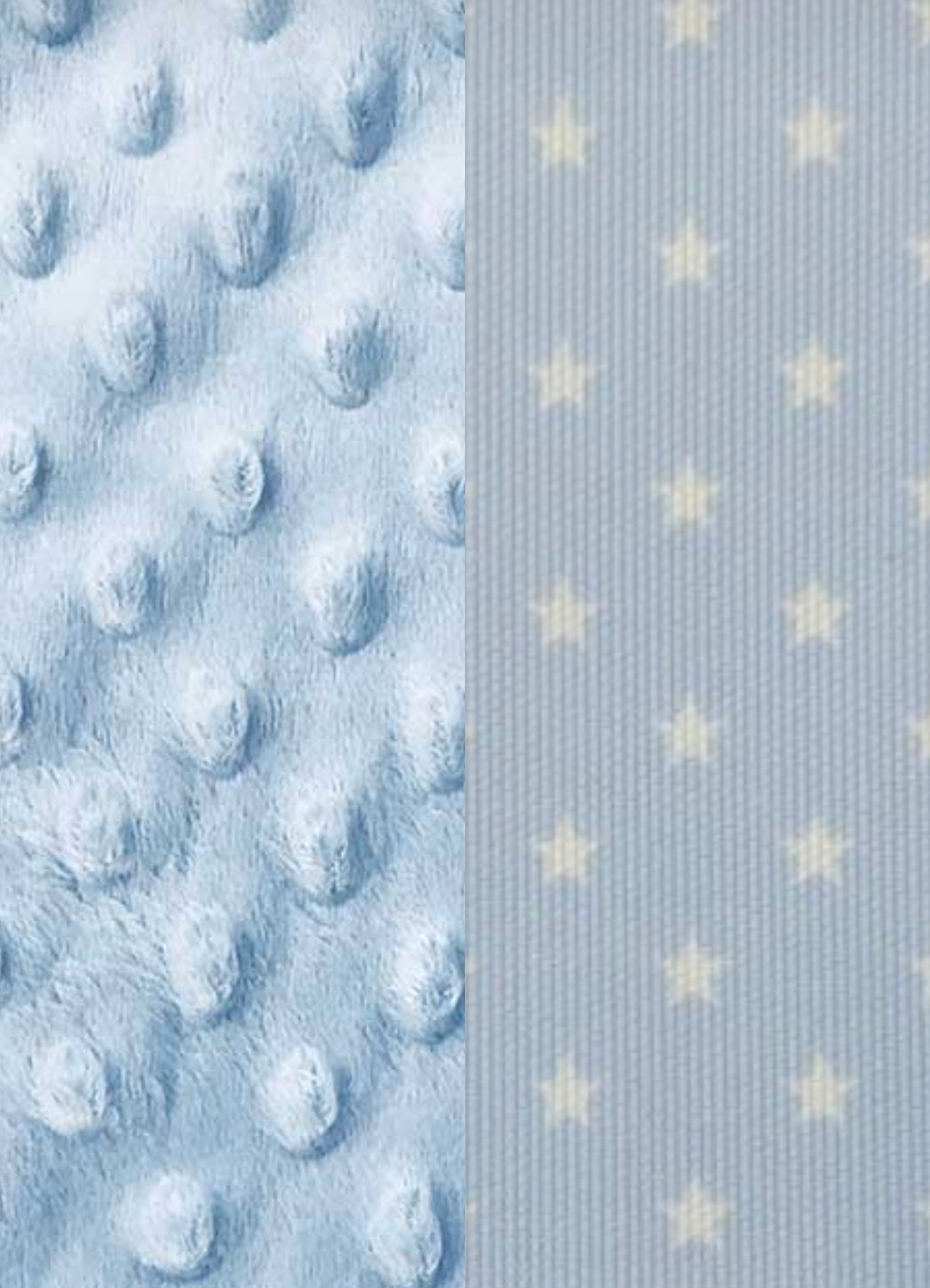 Coperta Azzurra con tessuto Minky personalizzata