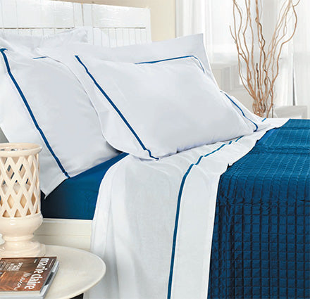 Completo Letto in cotone con cordonetto applicato