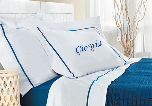 Completo Letto in cotone con cordonetto applicato personalizzato
