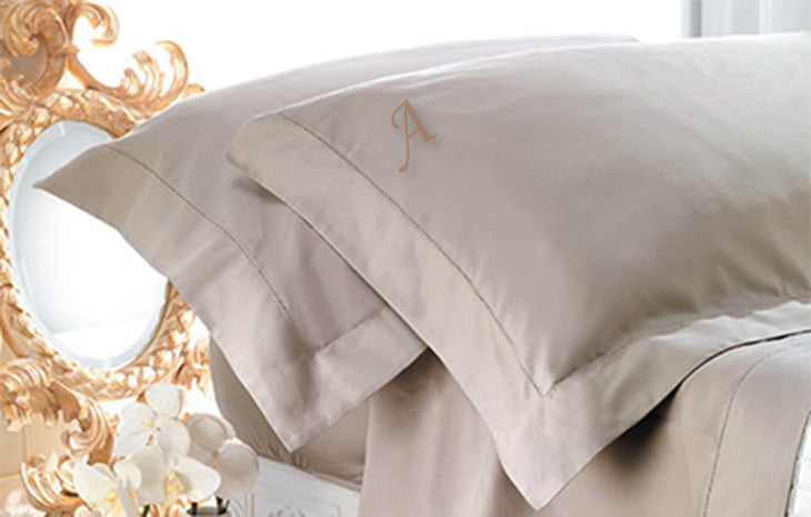 Completo Letto Matrimoniale Raso Di Cotone Orlo a Giorno personalizzato